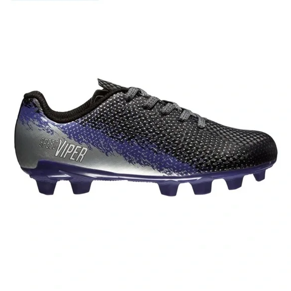 DSG Speed Viper Soccer Cleats Size 12 Black/Purple/Silver - Picture 1 of 13